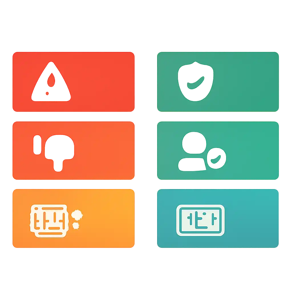 Infographic comparing options using coloured bars and, Common Mistakes and Safety, Slot Games