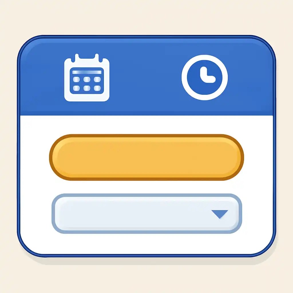 Close-up of button or form field for draw timings, Slot Games