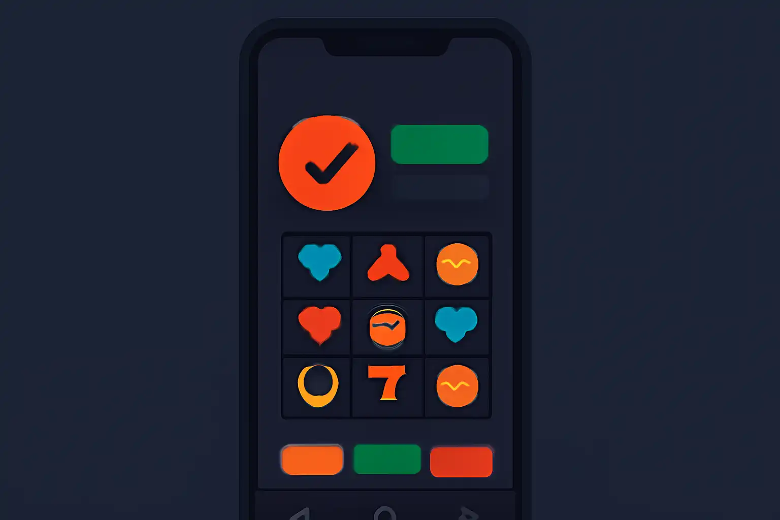 Detail screen: checking results, mobile screen, Slot Games