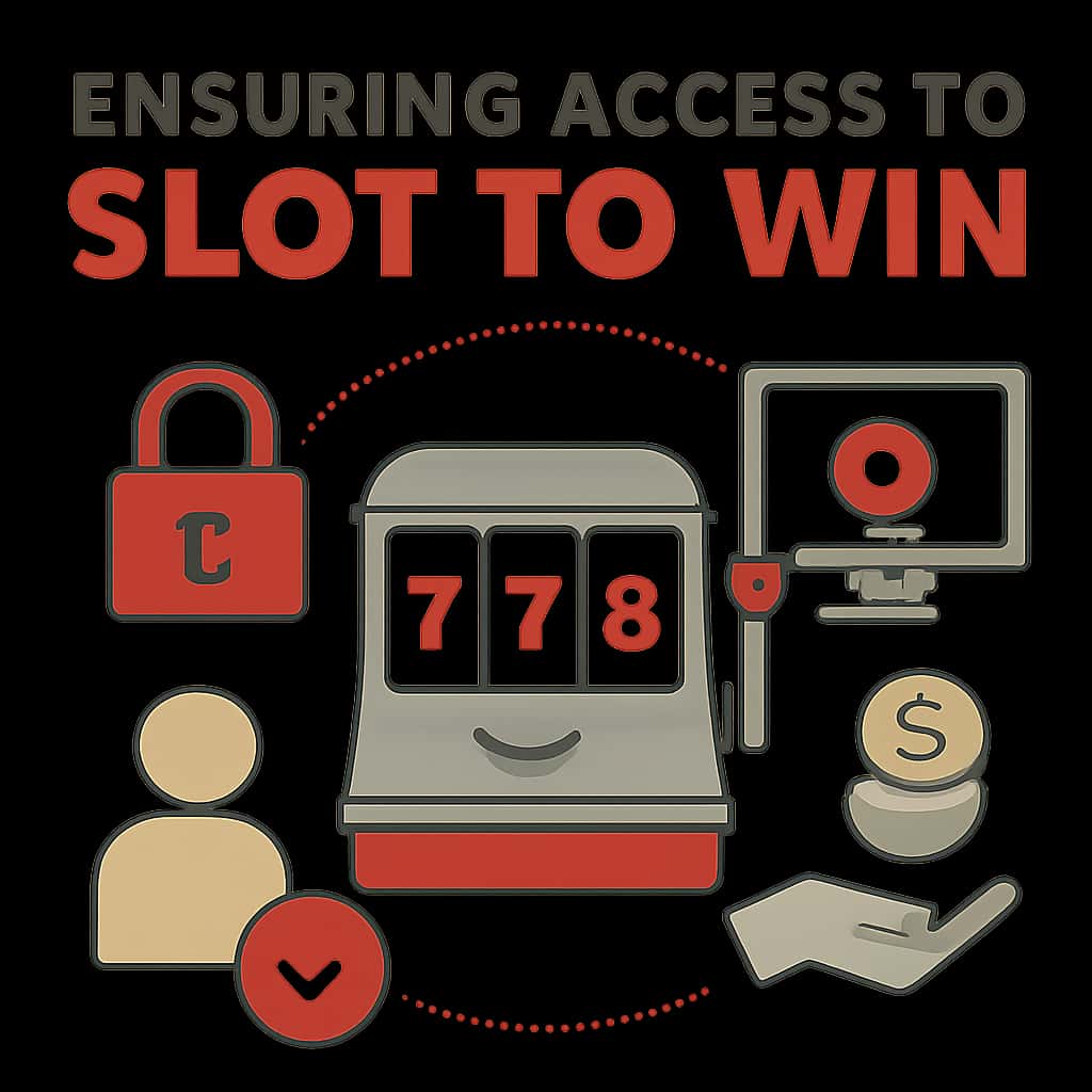 An educational diagram illustrating the process for accessing Slot To Win.