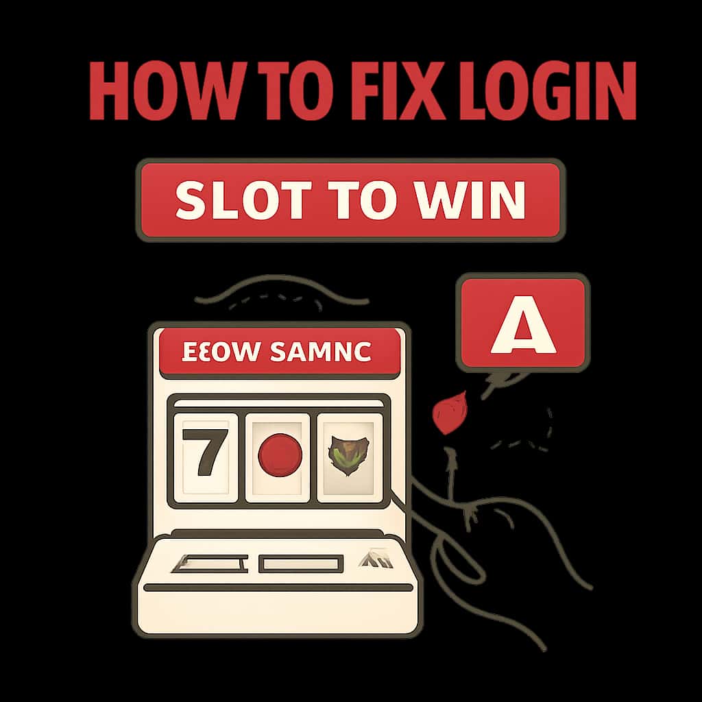 An educational diagram depicting steps to troubleshoot Slot To Win login issues.