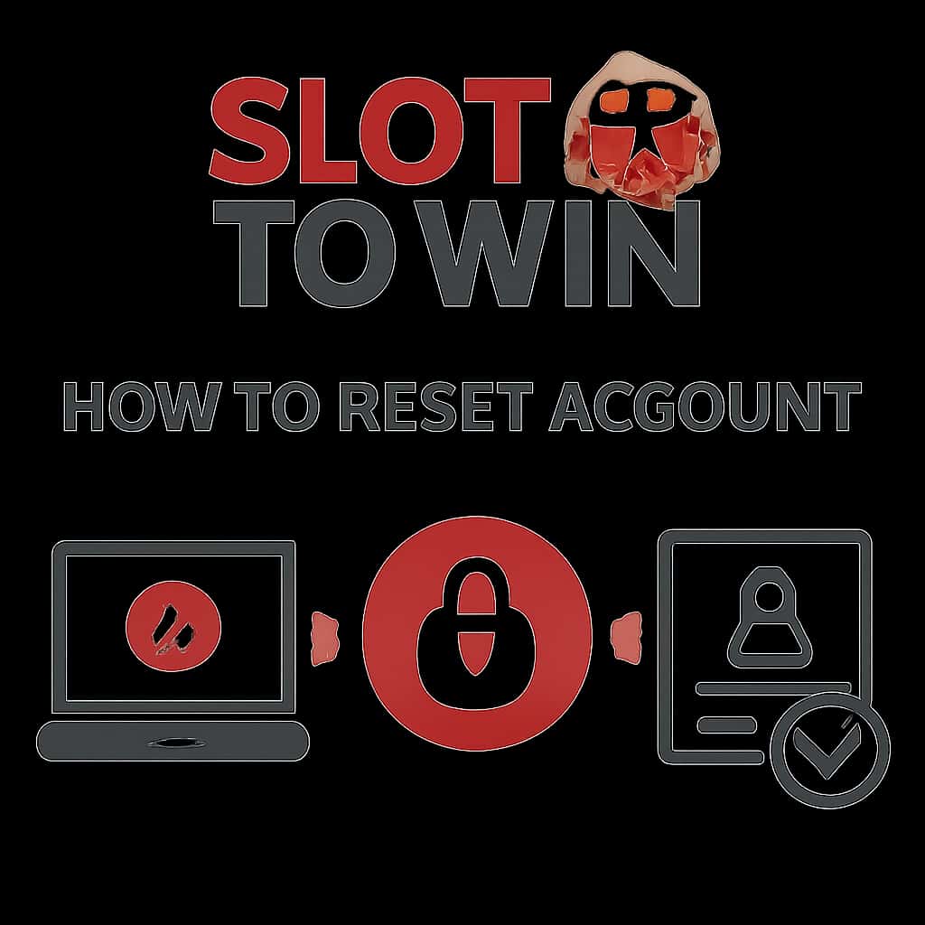 An educational diagram illustrating the account reset process for Slot To Win.