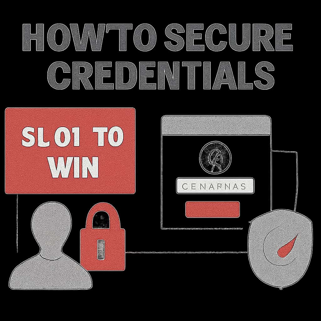 An informative diagram on securing Slot To Win credentials.