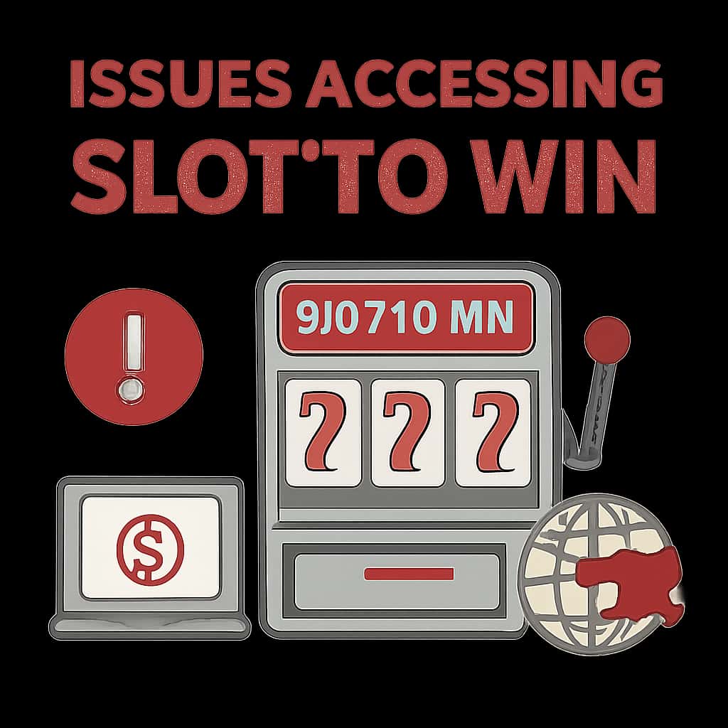 An educational diagram illustrating common issues accessing Slot To Win.