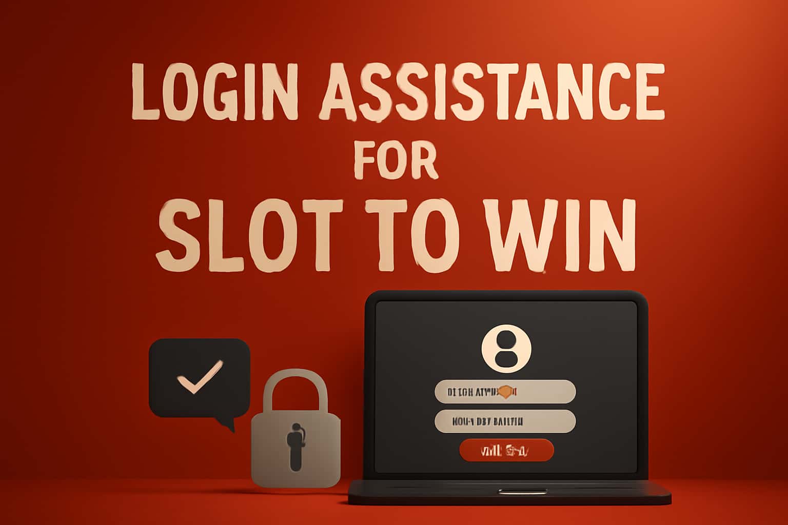 Informational scene depicting login assistance for Slot To Win.
