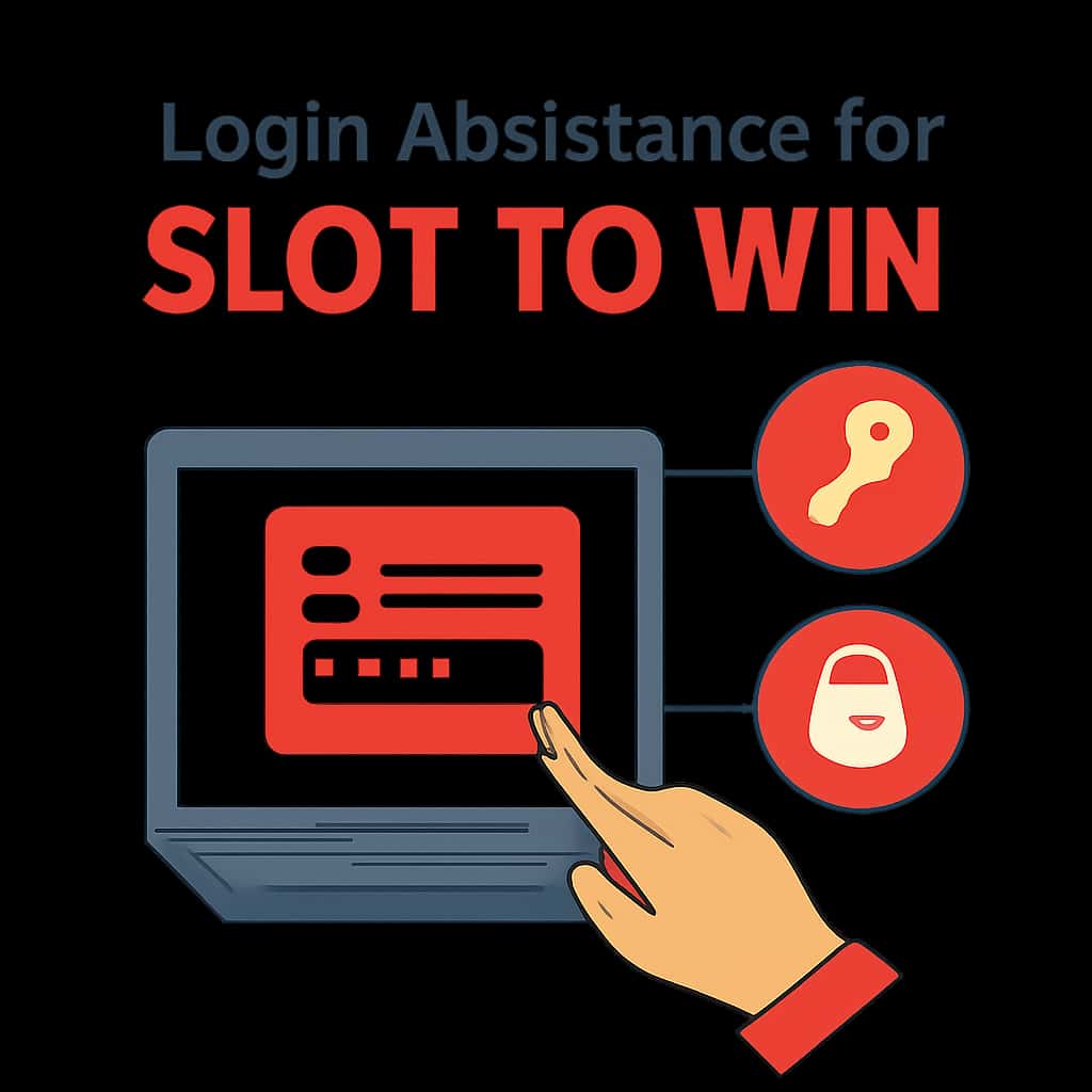 Illustration explaining login assistance for Slot To Win.