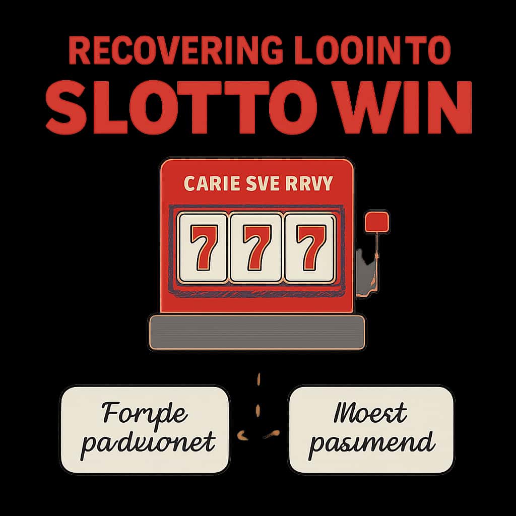 Illustration detailing steps to recover login for Slot To Win.