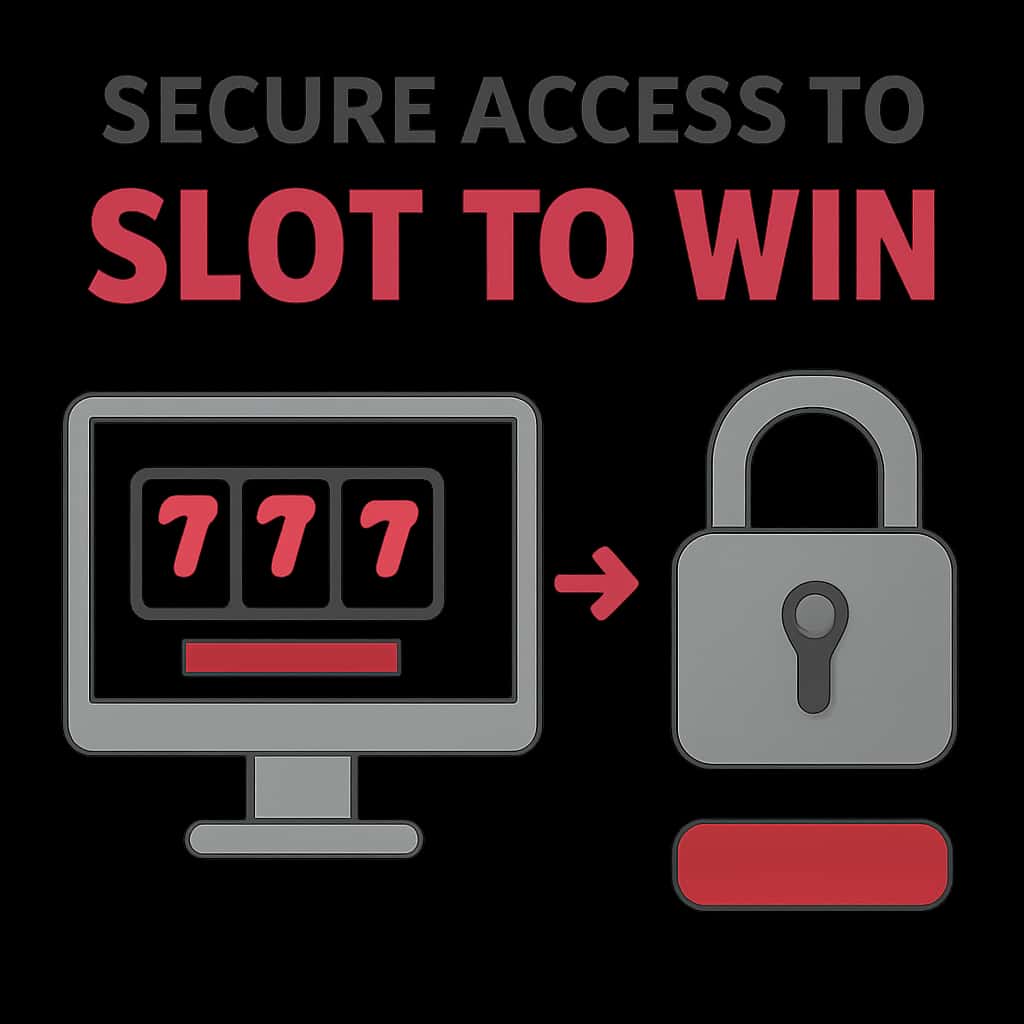Diagram illustrating secure access procedures for Slot To Win