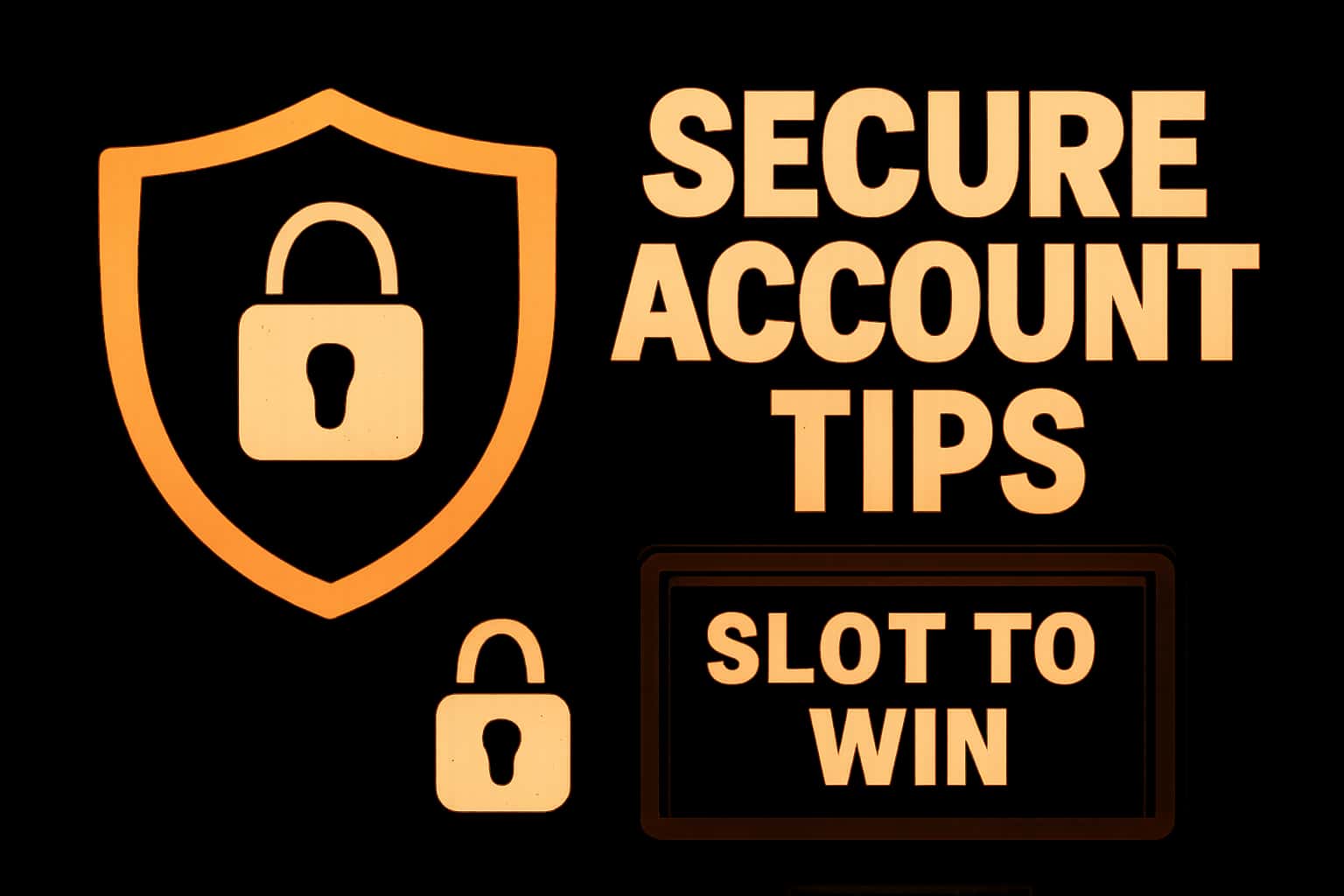 A visual representation illustrating secure account tips for Slot To Win.