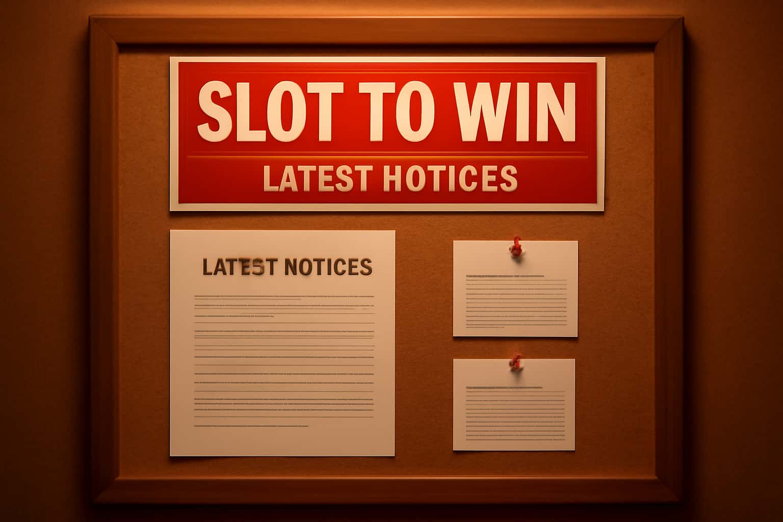 Informational graphic about Slot To Win notices with a professional design.